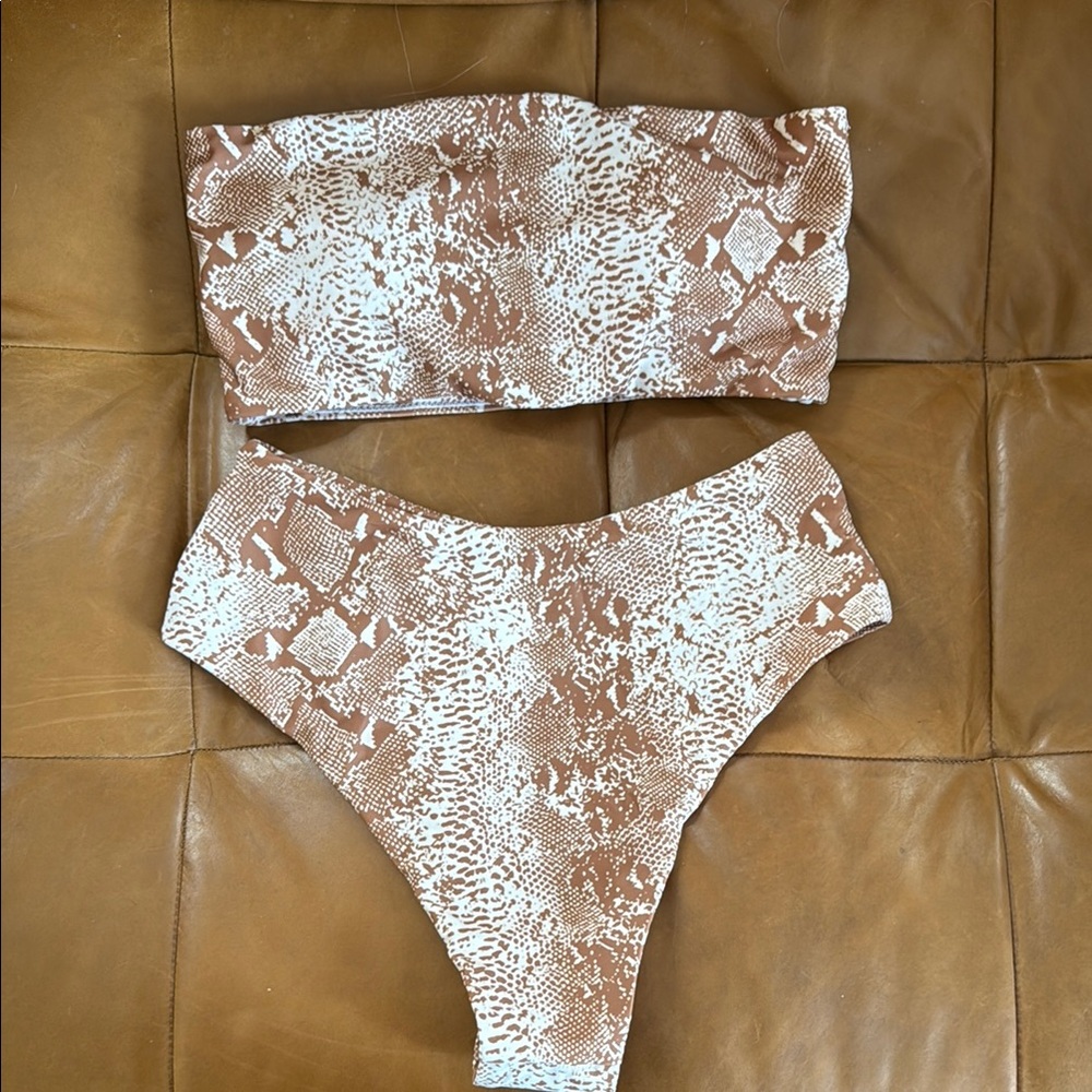 Snake Print Bikini Set